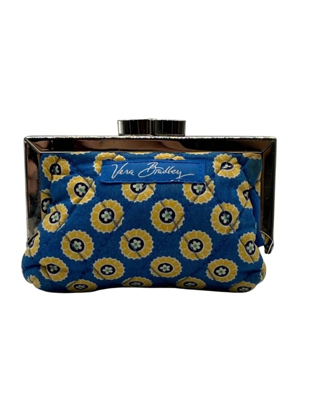 Vera Bradley Blue Riviera Blue Quilted Kiss-lock Coin Purse